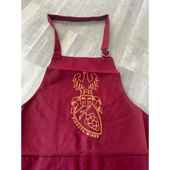 Pieroth Wines Red Apron With Golden Embroidery Adjustable Strap - Picture 1 of 7
